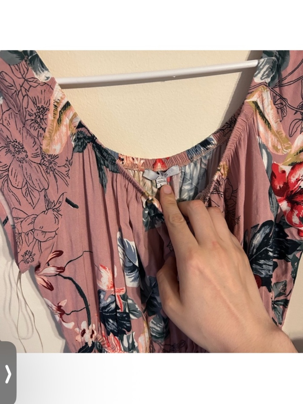 Iris Size Large Pink Floral  Maxi Dress with Waist Tie - Picture 2 of 3